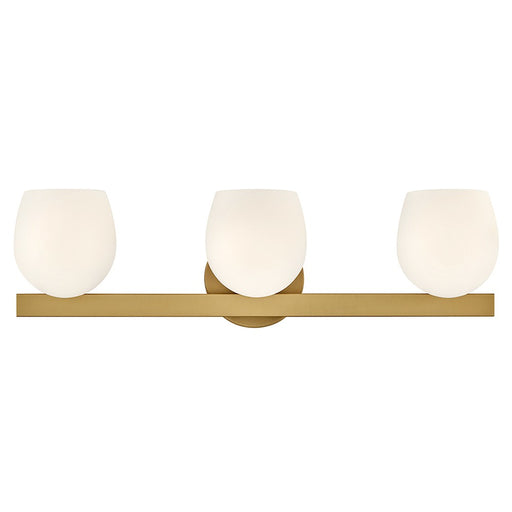 Mae LED Vanity Lacquered Brass