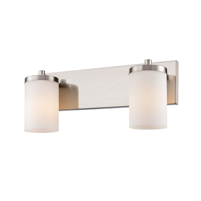 DVI Lighting - DVP14022SN-OP - Two Light Vanity - Riverview - Satin Nickel