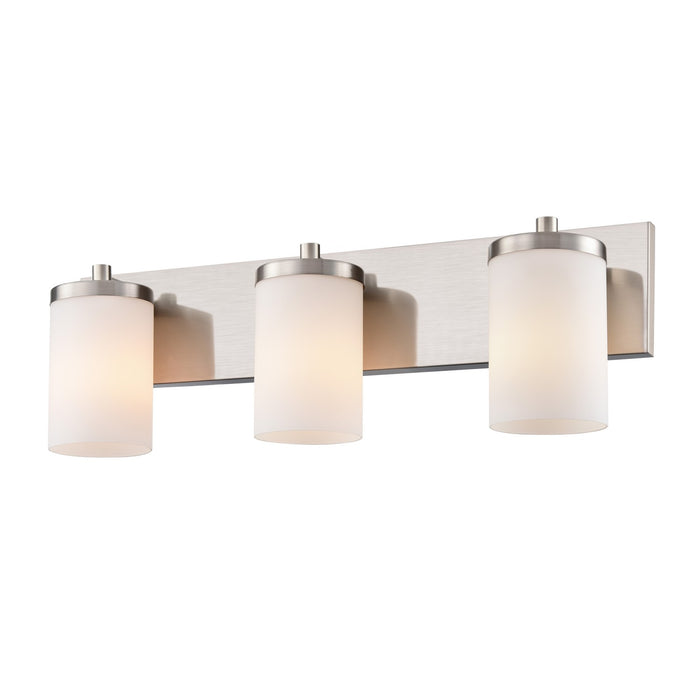 DVI Lighting - DVP14043SN-OP - Three Light Vanity - Riverview - Satin Nickel