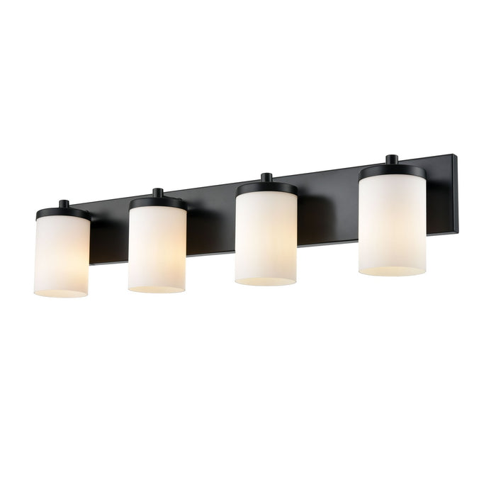 DVI Lighting - DVP14044EB-OP - Four Light Vanity - Riverview - Ebony