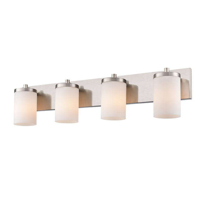 DVI Lighting - DVP14044SN-OP - Four Light Vanity - Riverview - Satin Nickel
