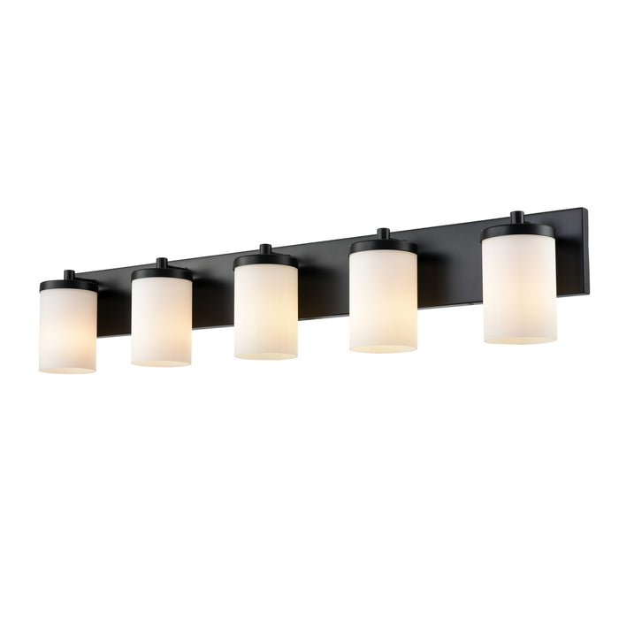 DVI Lighting - DVP14055EB-OP - Five Light Vanity - Riverview - Ebony