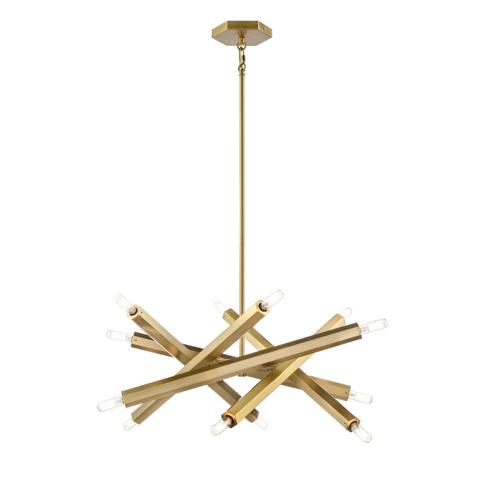 DVI Lighting - DVP30649BR - 12 Light Pendant - Kestrel - Brass