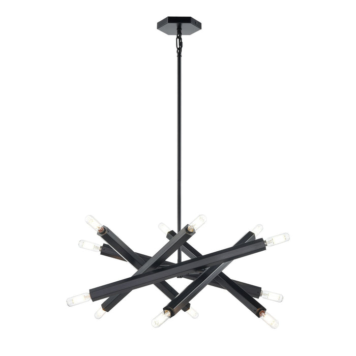 DVI Lighting - DVP30649EB - 12 Light Pendant - Kestrel - Ebony