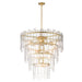 Maxim - 21837AGGL - 12 Light Pendant - Warren - Gold Leaf