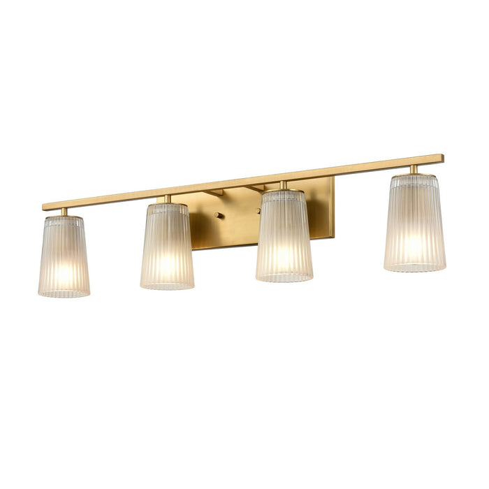 DVI Lighting - DVP31344BR-RICE - Four Light Vanity - Luca - Brass