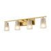 DVI Lighting - DVP31344BR-RICE - Four Light Vanity - Luca - Brass