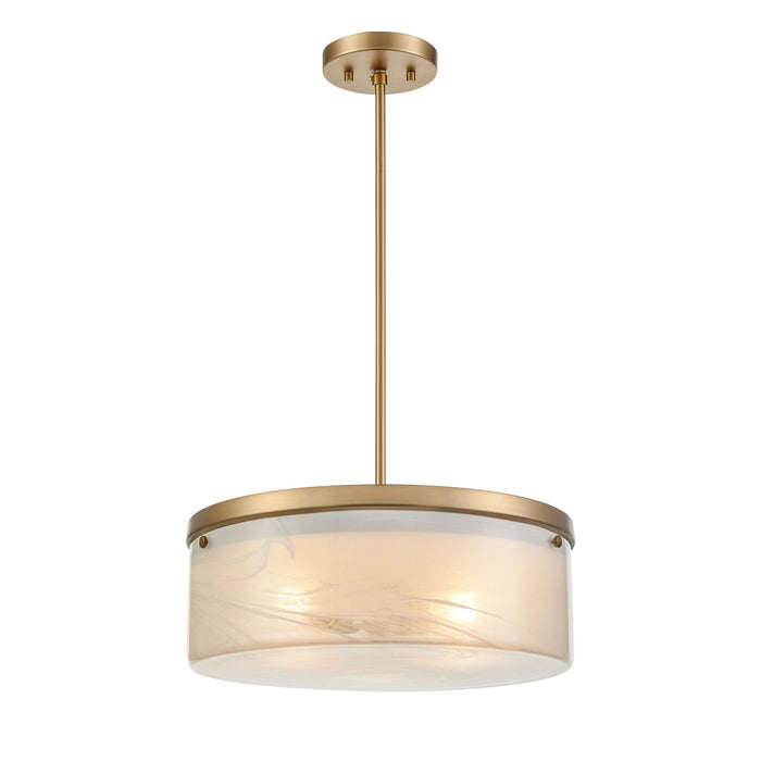 DVI Lighting - DVP32105BR-MS - Three Light Pendant - Bessemer - Brass