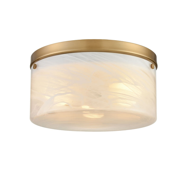 DVI Lighting - DVP32128BR-MS - Three Light Flush Mount - Bessemer - Brass