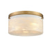 DVI Lighting - DVP32128BR-MS - Three Light Flush Mount - Bessemer - Brass