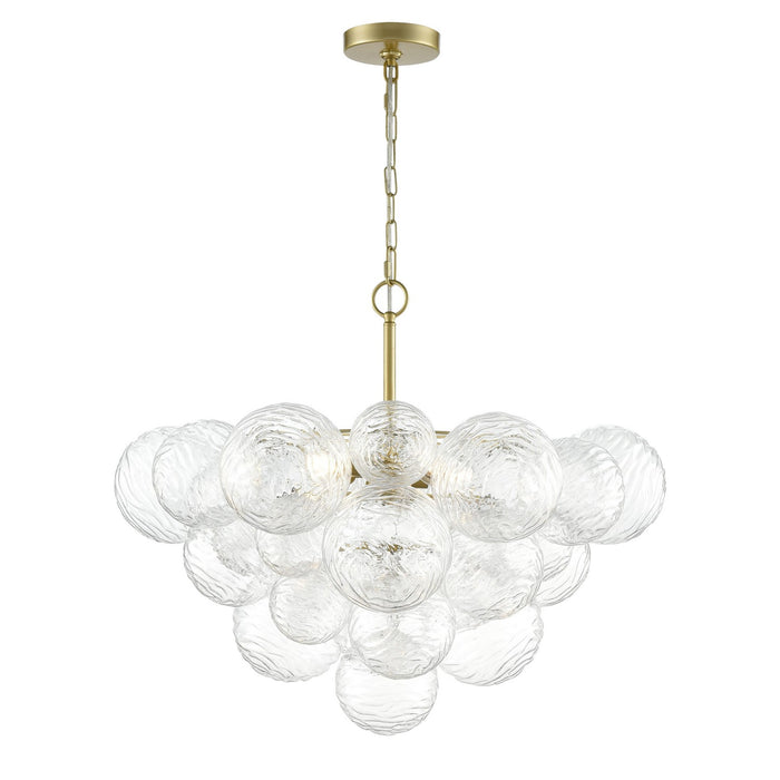 DVI Lighting - DVP32823PSB-WVC - Four Light Pendant - Comet - Painted Satin Brass