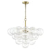 DVI Lighting - DVP32823PSB-WVC - Four Light Pendant - Comet - Painted Satin Brass