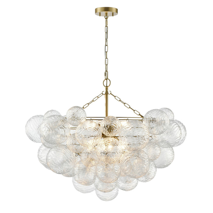DVI Lighting - DVP32829PSB-WVC - Six Light Pendant - Comet - Painted Satin Brass