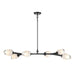 DVI Lighting - DVP33202EB-ICE - Six Light Linear Pendant - Javelin - Ebony