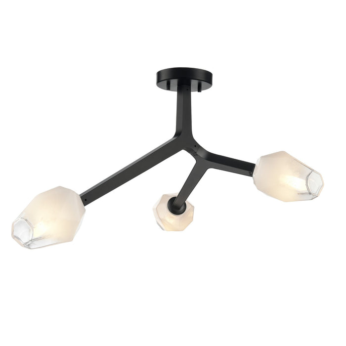 DVI Lighting - DVP33211EB-ICE - Three Light Semi-Flush Mount - Javelin - Ebony
