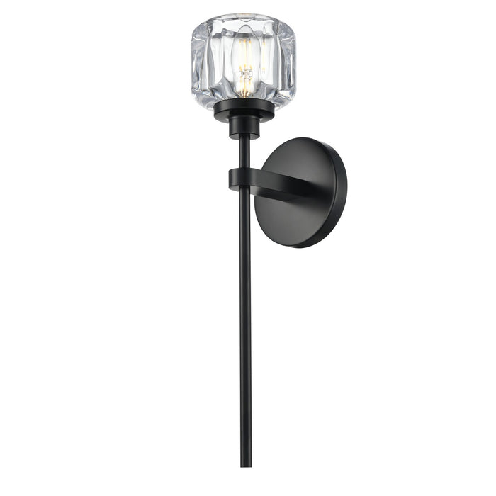 DVI Lighting - DVP34601EB-CL - One Light Wall Sconce - Samar - Ebony