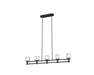 DVI Lighting - DVP34602EB-CL - Five Light Linear Pendant - Samar - Ebony