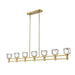 DVI Lighting - DVP34604BR-CL - Seven Light Linear Pendant - Samar - Brass