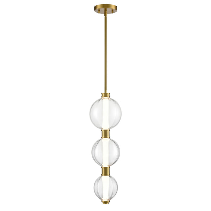DVI Lighting - DVP34910BR-PUC - LED Pendant - Glimmer - Brass