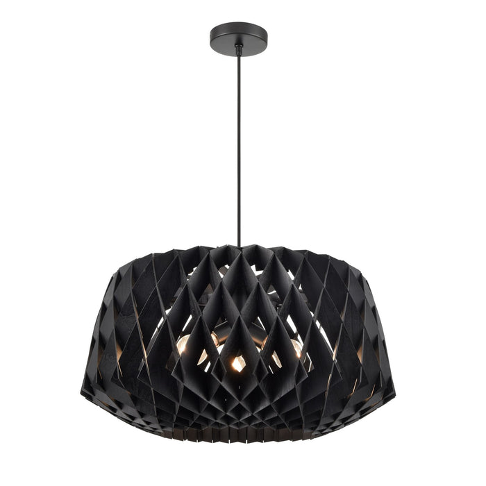 DVI Lighting - DVP36724BK-BW - Three Light Pendant - Lac St-Jean - Black