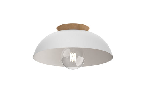 DVI Lighting - DVP36832MW+NW - One Light Flush Mount - Bergen - Matte White/Natural Wood