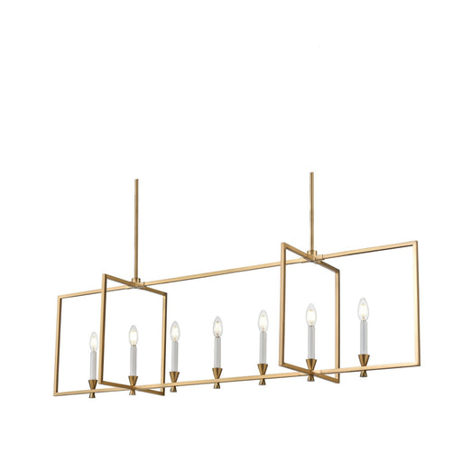 Carisbrooke Seven Light Linear Pendant Brass
