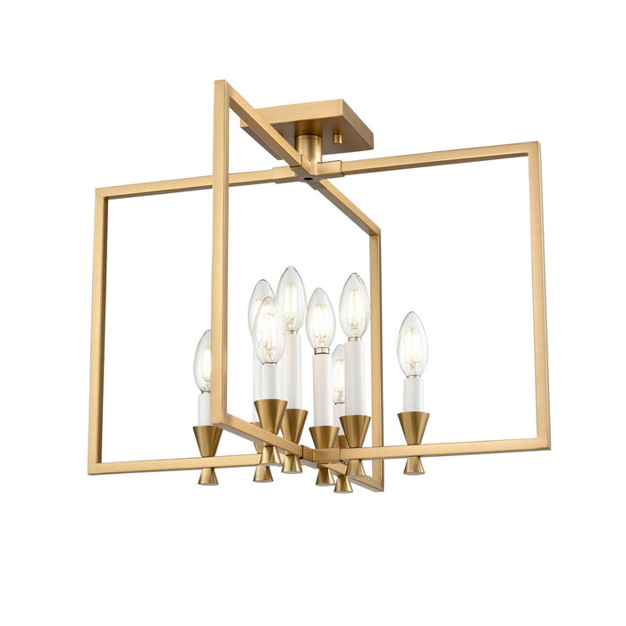 DVI Lighting - DVP37112BR - Eight Light Semi-Flush Mount - Carisbrooke - Brass