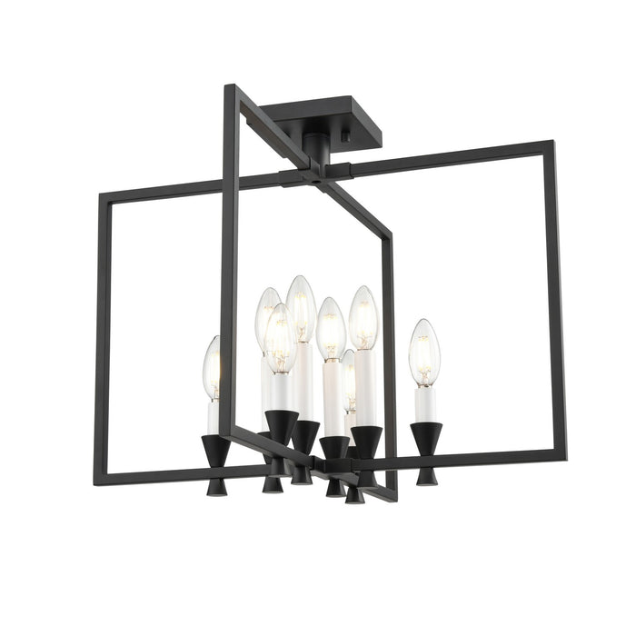 DVI Lighting - DVP37112EB - Eight Light Semi-Flush Mount - Carisbrooke - Ebony