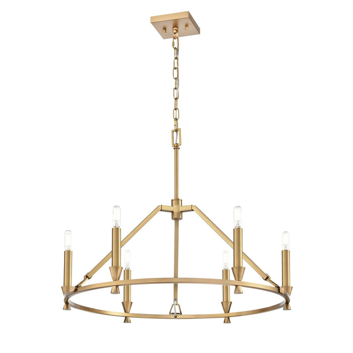 DVI Lighting - DVP37126BR - Six Light Chandelier - Carisbrooke - Brass