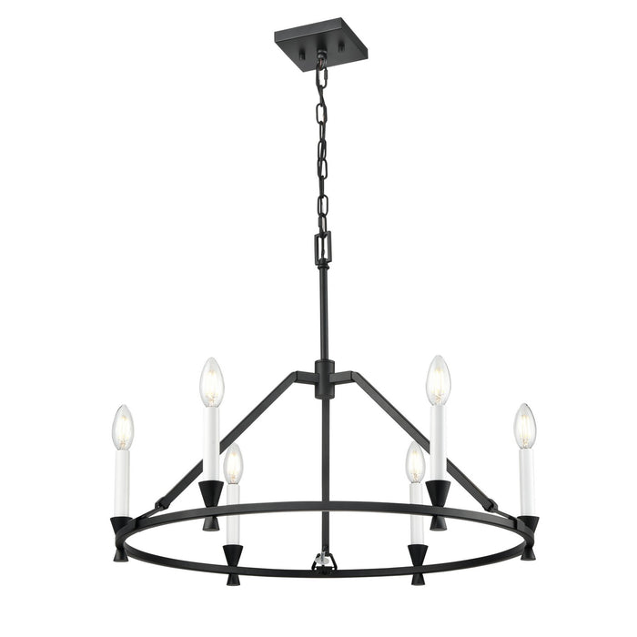 DVI Lighting - DVP37126EB - Six Light Chandelier - Carisbrooke - Ebony