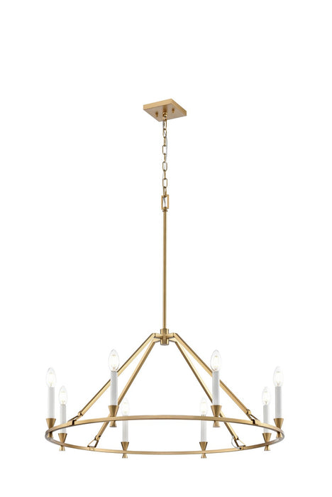 DVI Lighting - DVP37129BR - Eight Light Chandelier - Carisbrooke - Brass