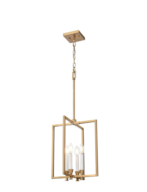 DVI Lighting - DVP37148BR - Four Light Pendant - Carisbrooke - Brass
