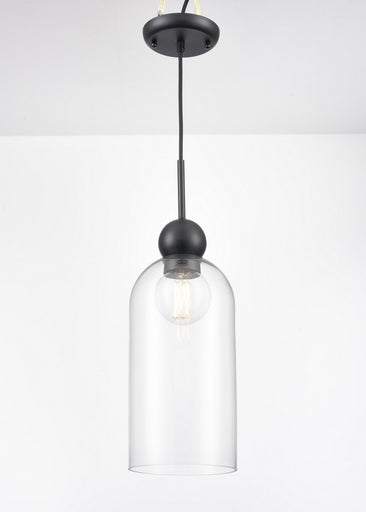 Hariette One Light Pendant, Ebony