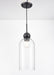DVI Lighting - DVP37621EB-CL - One Light Pendant, - Hariette - Ebony