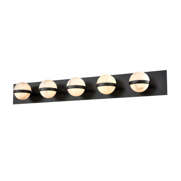 DVI Lighting - DVP38055EB-GFA - Five Light Vanity - Stratus - Ebony