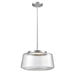 DVI Lighting - DVP43920BN-HMC - LED Pendant - Lunenberg Cct - Buffed Nickle/Hammered Clear Glass