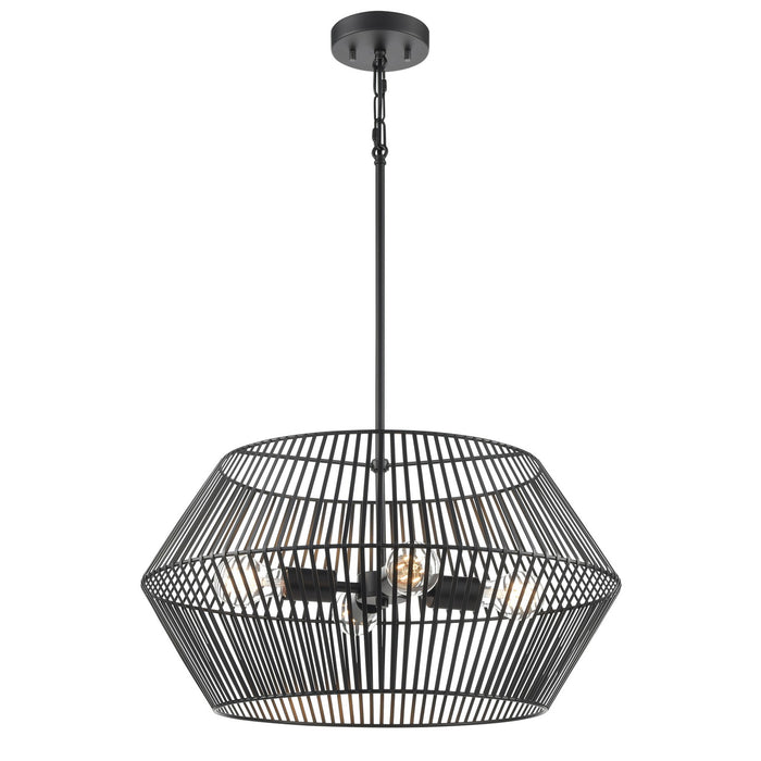 DVI Lighting - DVP44505EB - Four Light Pendant - Ladysmith - Ebony