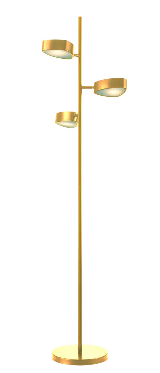 DVI Lighting - DVP45409BR-OP - Three Light Floor Lamp - Northen Marches - Brass w/Half Opal Glass