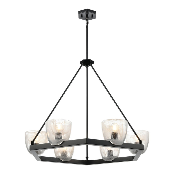 DVI Lighting - DVP49825EB-MS - Six Light Pendant - Chalice - Ebony