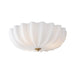 Maxim - 22650WTNAB - Three LIght Wall Sconce / Flush Mount - Bundt - White/Natural Aged Brass