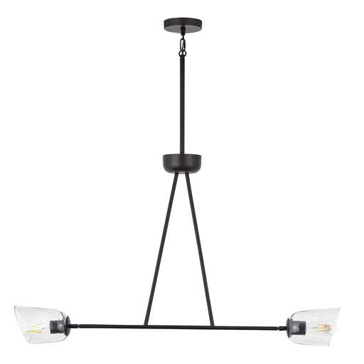 Keppe Two Light Linear Pendant Dark Bronze