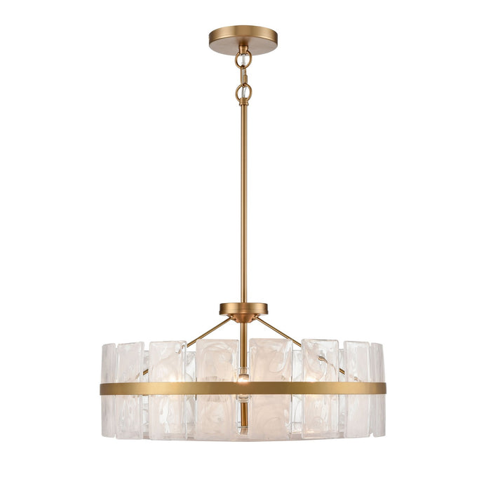 DVI Lighting - DVP5206BR-MS - Three Light Pendant - Luna - Brass
