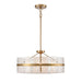 DVI Lighting - DVP5206BR-MS - Three Light Pendant - Luna - Brass