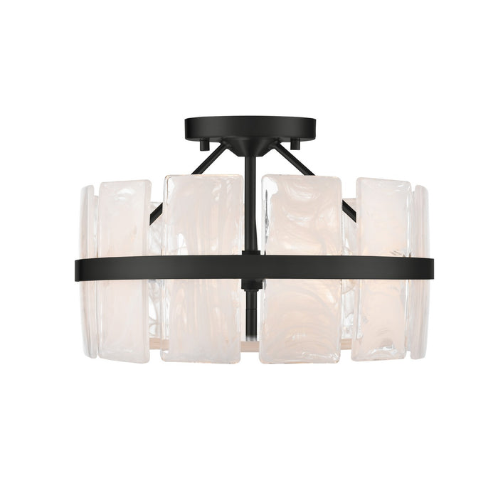 DVI Lighting - DVP5211EB-MS - Three Light Semi Flush Mount - Luna - Ebony