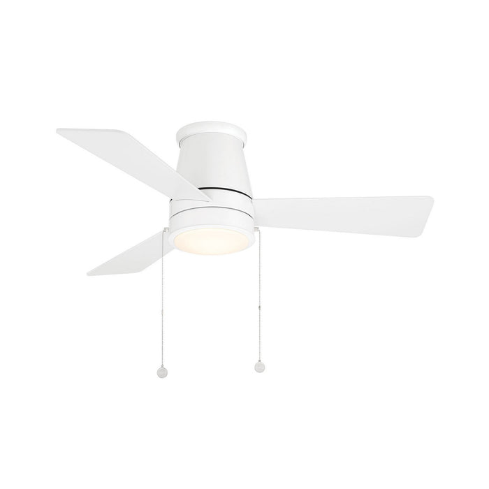 W.A.C. Lighting - F-107L-MW - LED Flush Mount Ceiling Fan - Hug - Matte White