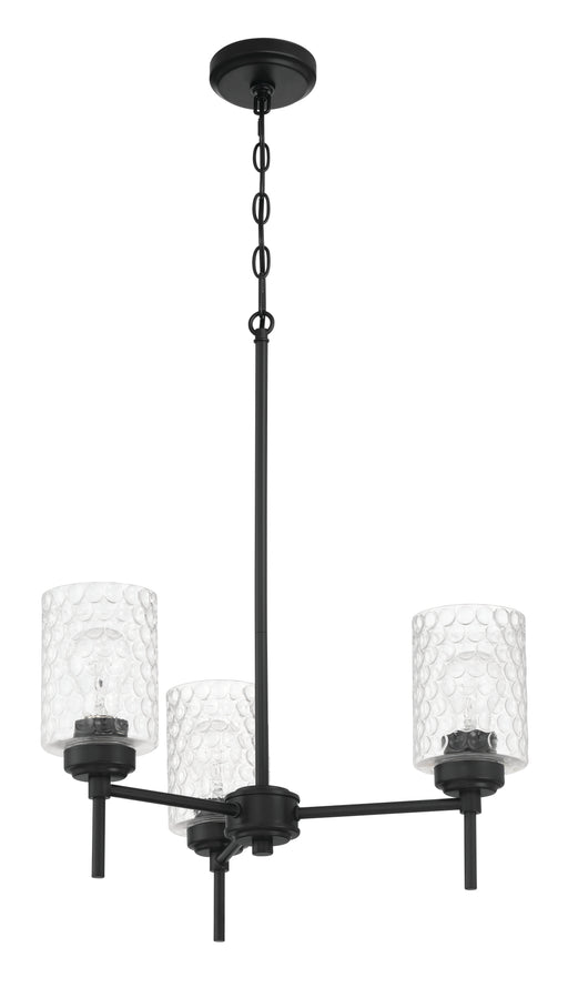 Craftmade - 60523-FB - Three Light Chandelier - Claire - Flat Black