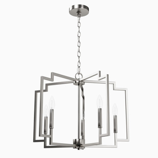 Hunter - 49070 - Five Light Chandelier - Zoanne - Brushed Nickel