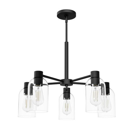 Lochemeade Five Light Chandelier Matte Black