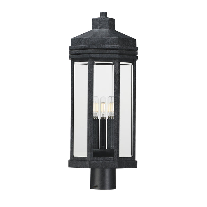 Maxim - 30220CLBKP - Three Light Outdoor Post Lantern - Wright - Black Patina