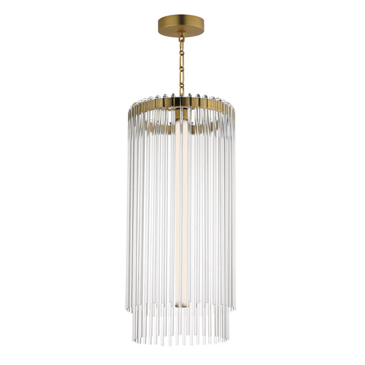 Jolie LED Foyer Pendant Natural Aged Brass